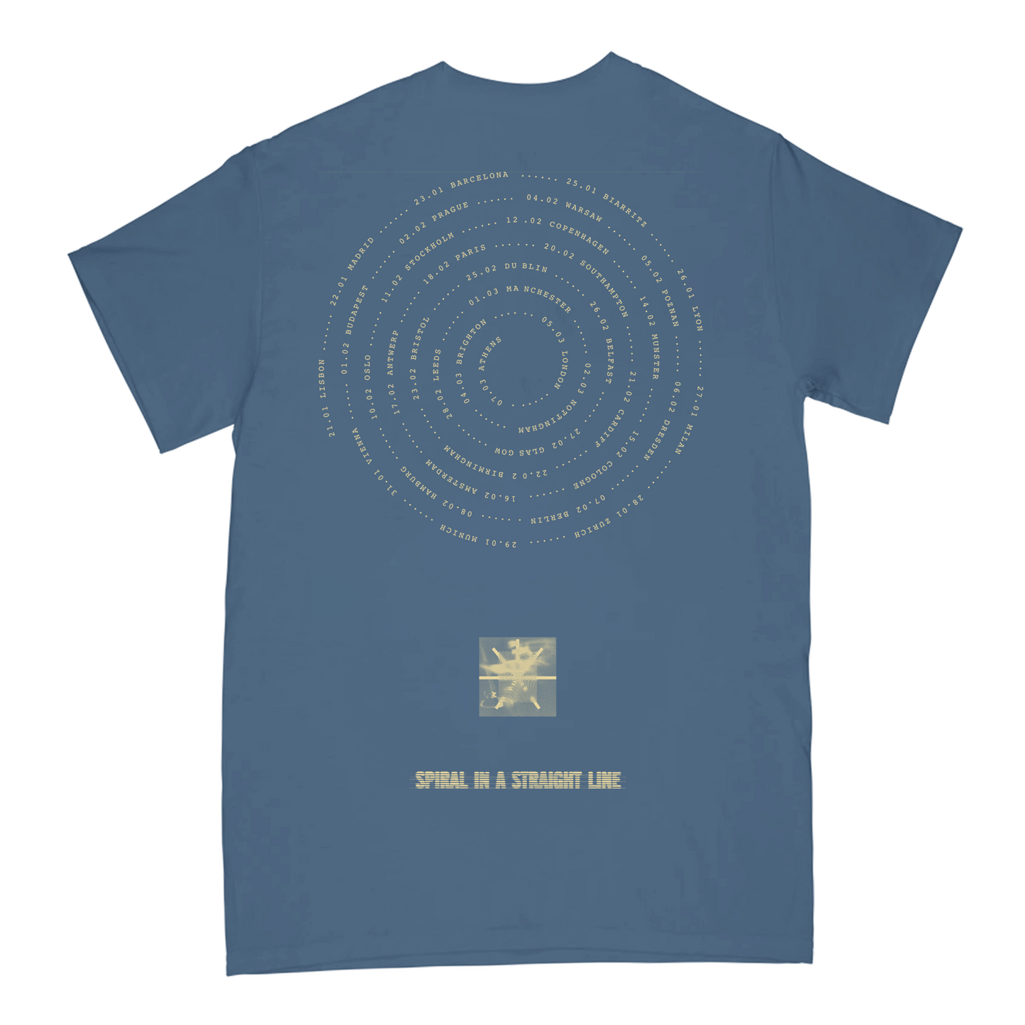 SPIRAL TOUR T-SHIRT (INDIGO BLUE)